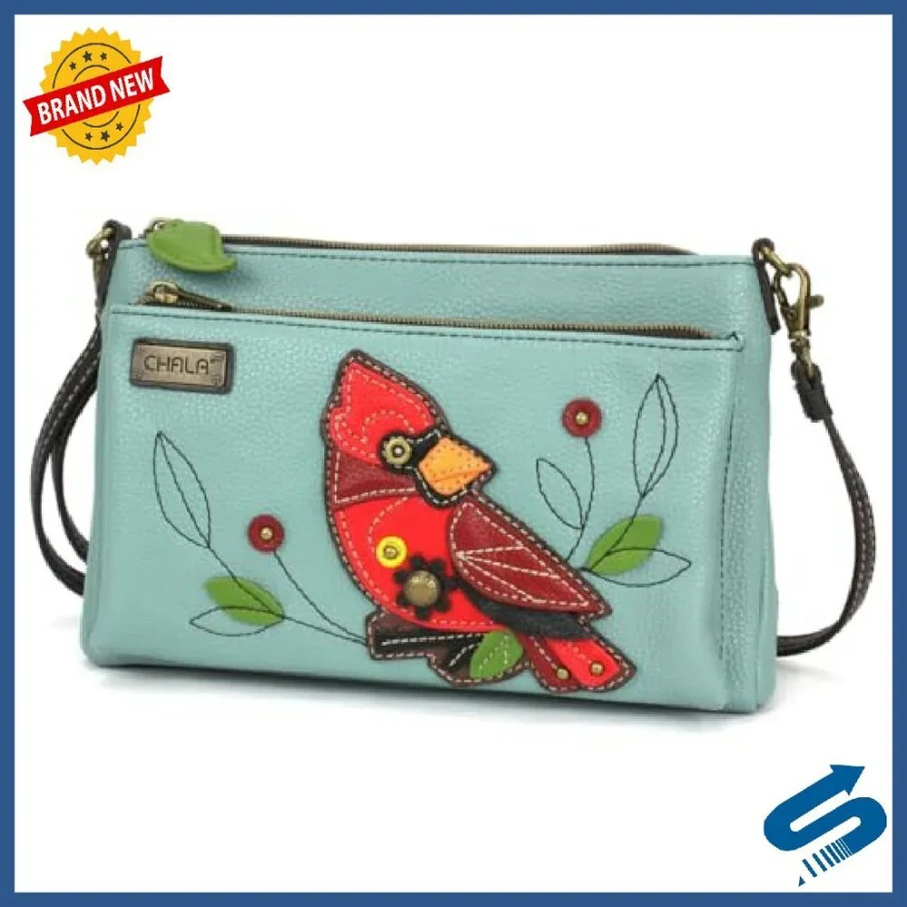 Vegan Leather Crossbody Bag with RFID Protection, Adjustable Straps - Picture 2 of 5